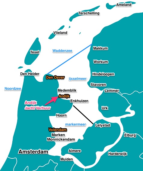zeilboot huren in Nederland - zeilen naar Monnickendam
